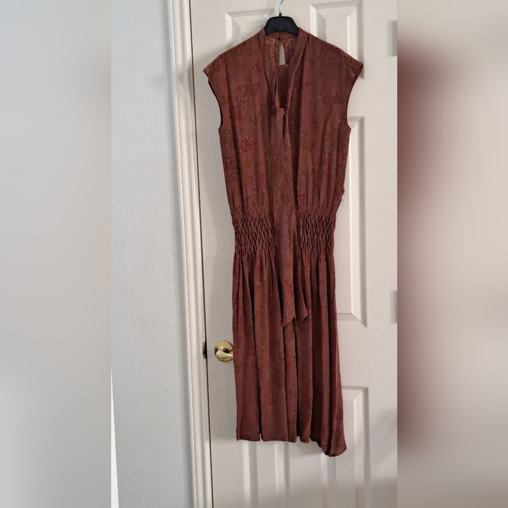 Vintage Silk Burgandy Dress Sz 2